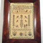 Folksy 19th century anonymous verse and motif sampler..."chief sinner"